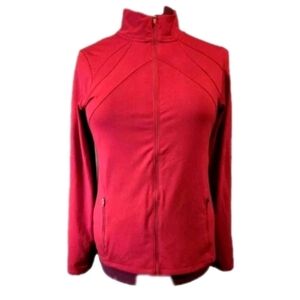 Champion DuoDry Red Zip-Up Performance Jacket | Sculpted Seams | Size L